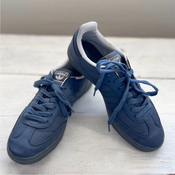 Adidas SAMBA OG Nylon Mens 7 /Womens 8.5 Preloved Ink Blue Sneakers Shoes IG6169 - Picture 2 of 13